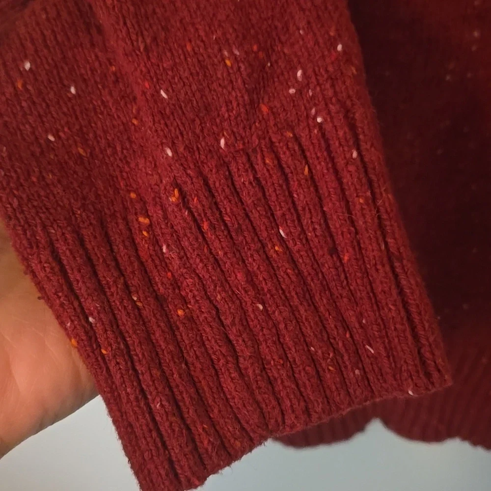 Goodfellow | Burgundy Fair Isle Crew Neck Sweater Size Large